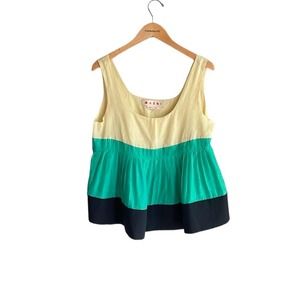 Marni Yellow, Green, and Black Tank Top